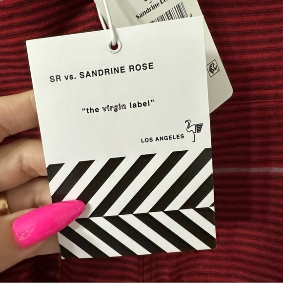 Free People X Sandrine Rose kimono jumpsuit  large red NWT - Picture 7 of 7